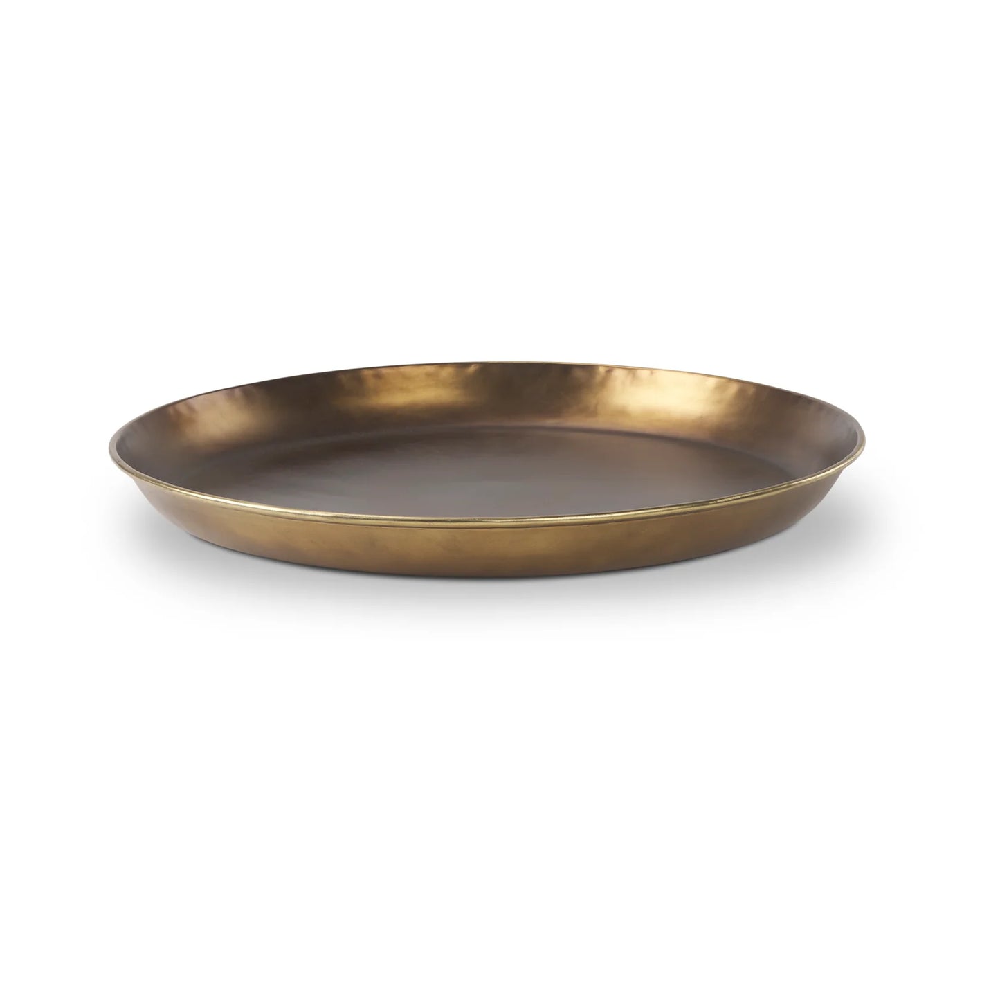 Eagan Burnished Brass Tray - 24" Decorative Display for Mementos & Accessories, Stylish & Versatile