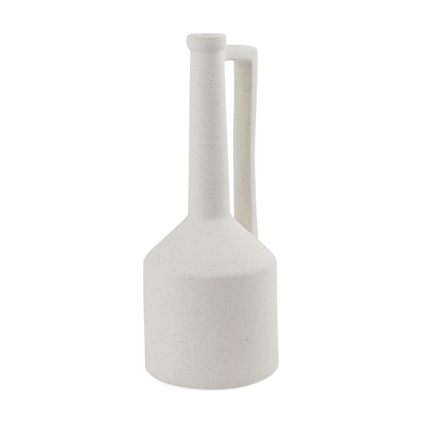 Burton Large Ceramic Jug Vase – Stylish Home Décor Accent for Modern Living Spaces and Events - White
