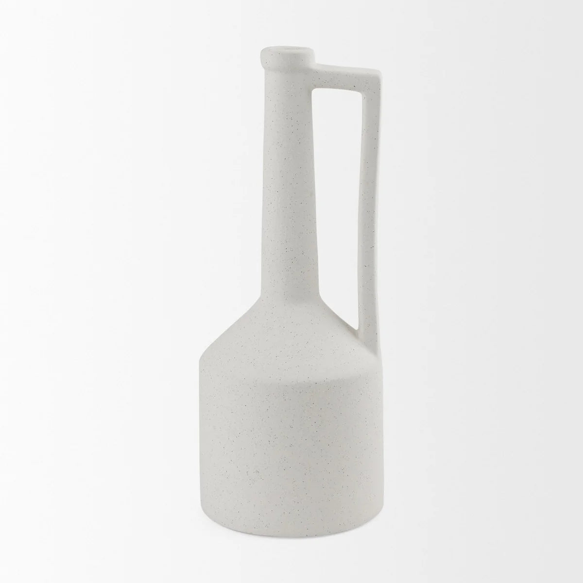 Burton Large Ceramic Jug Vase – Stylish Home Décor Accent for Modern Living Spaces and Events - White