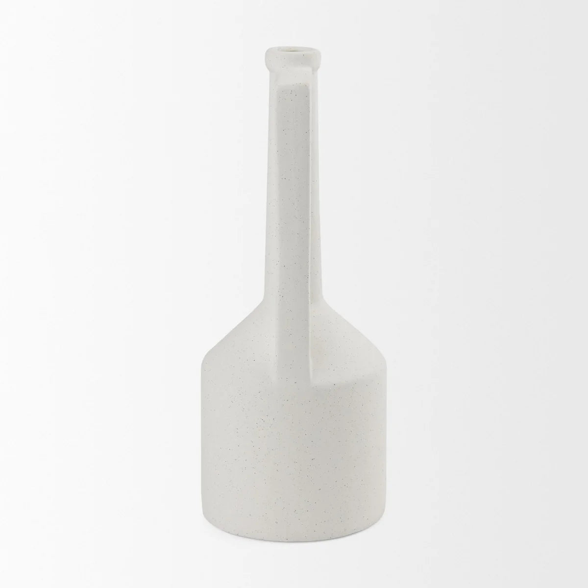 Burton Large Ceramic Jug Vase – Stylish Home Décor Accent for Modern Living Spaces and Events - White