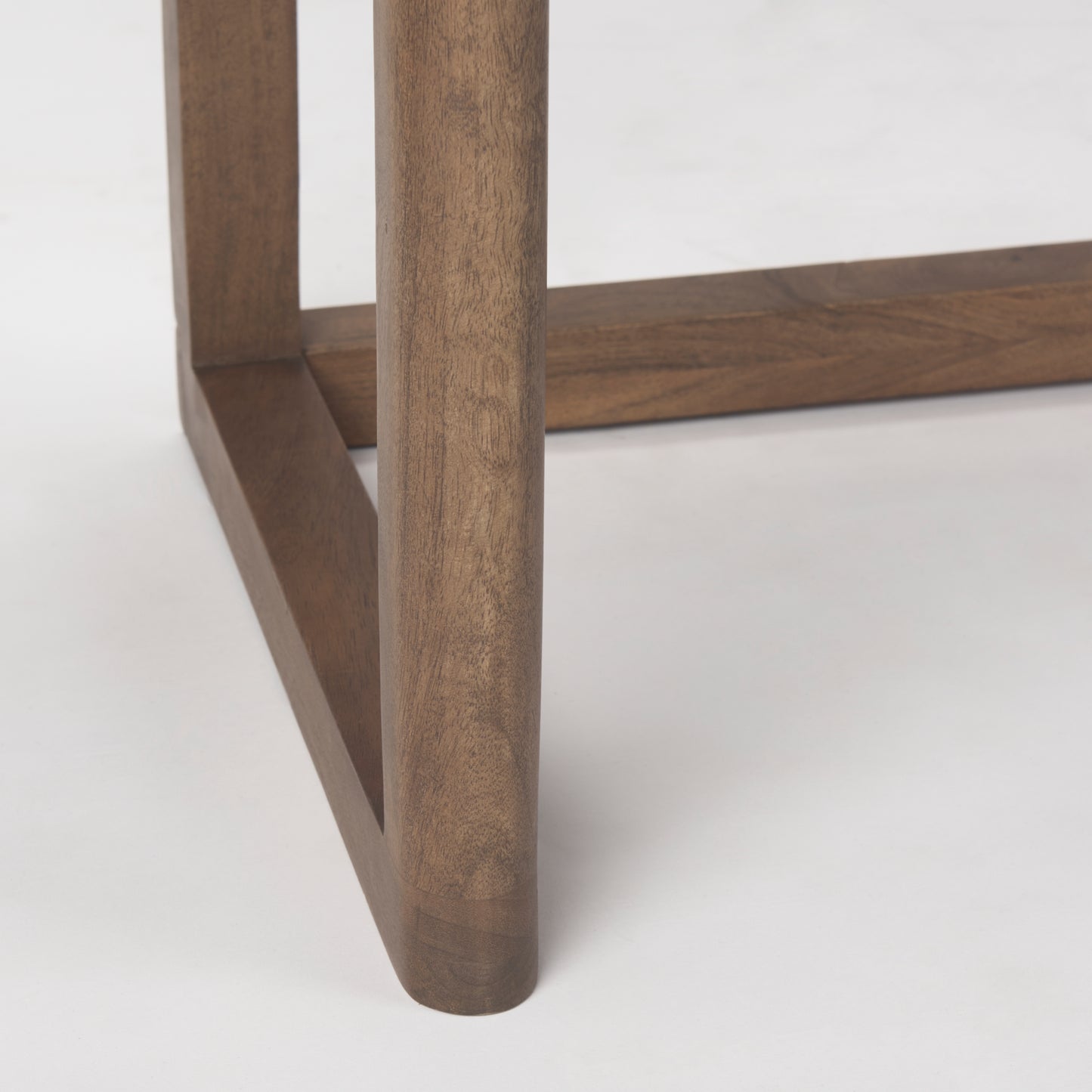 Grier Medium Brown Solid Wood Desk with Cane - Elegant and Functional Office Furniture
