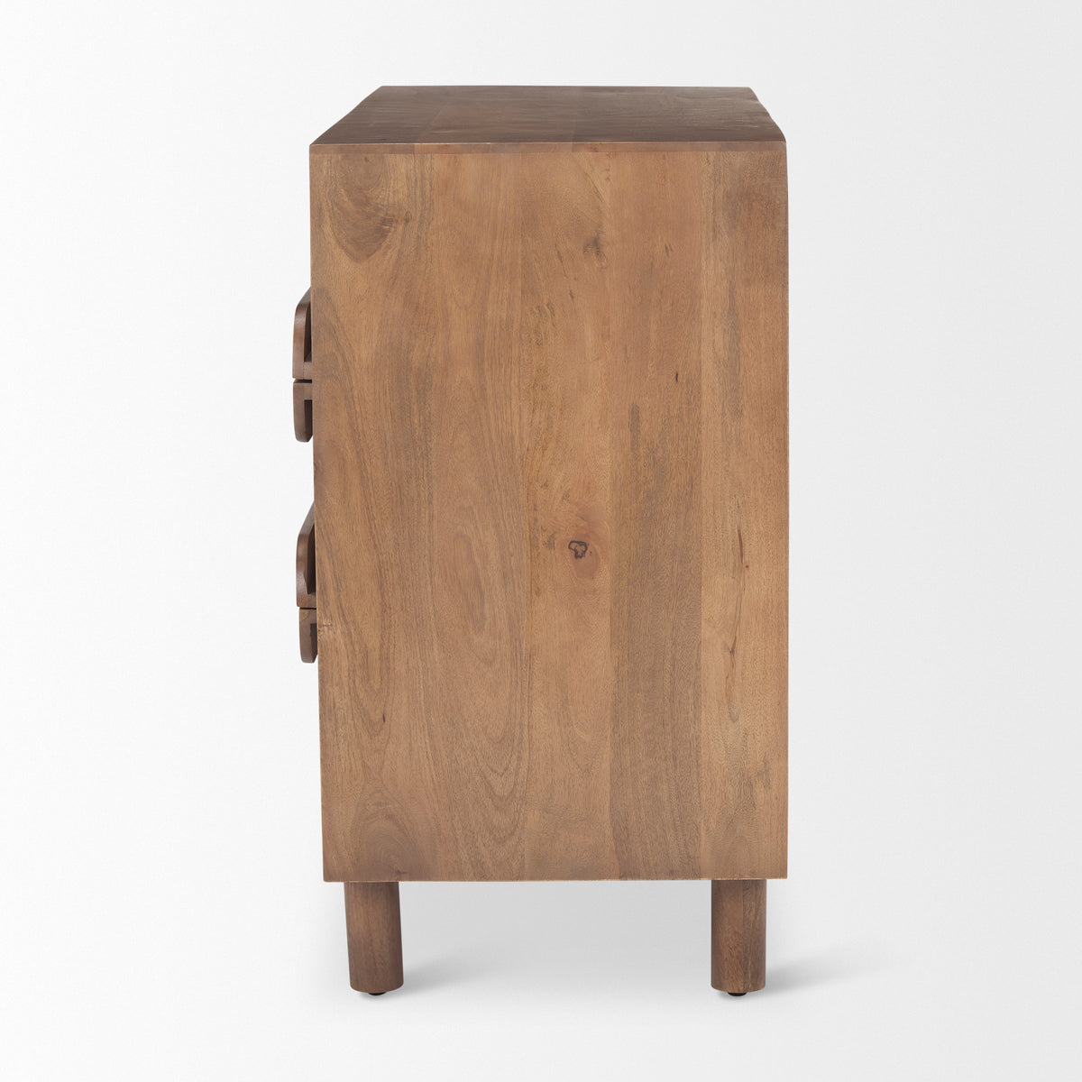 Astrid Medium Brown Solid Wood 3 Drawer Cabinet