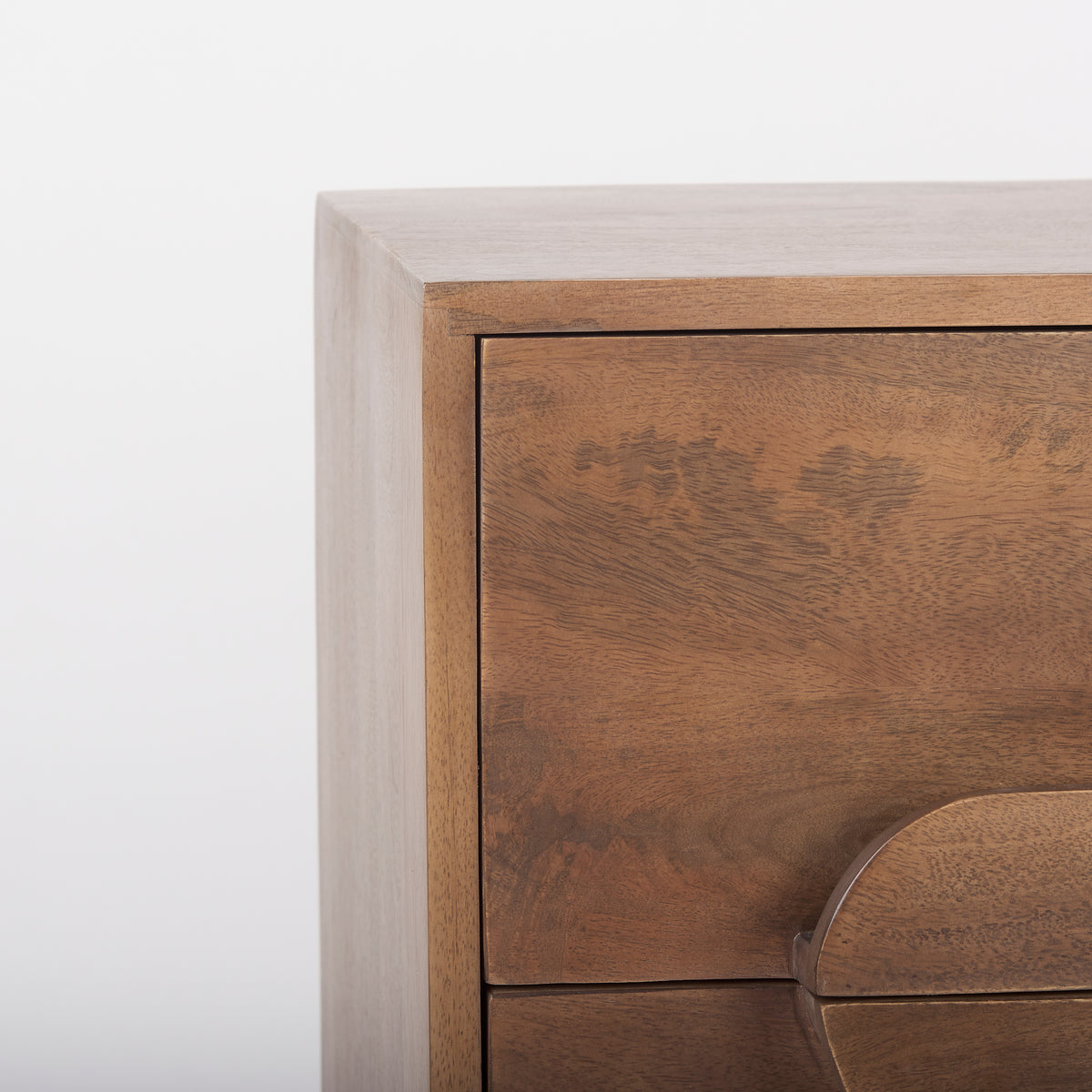 Astrid Medium Brown Solid Wood 3 Drawer Cabinet