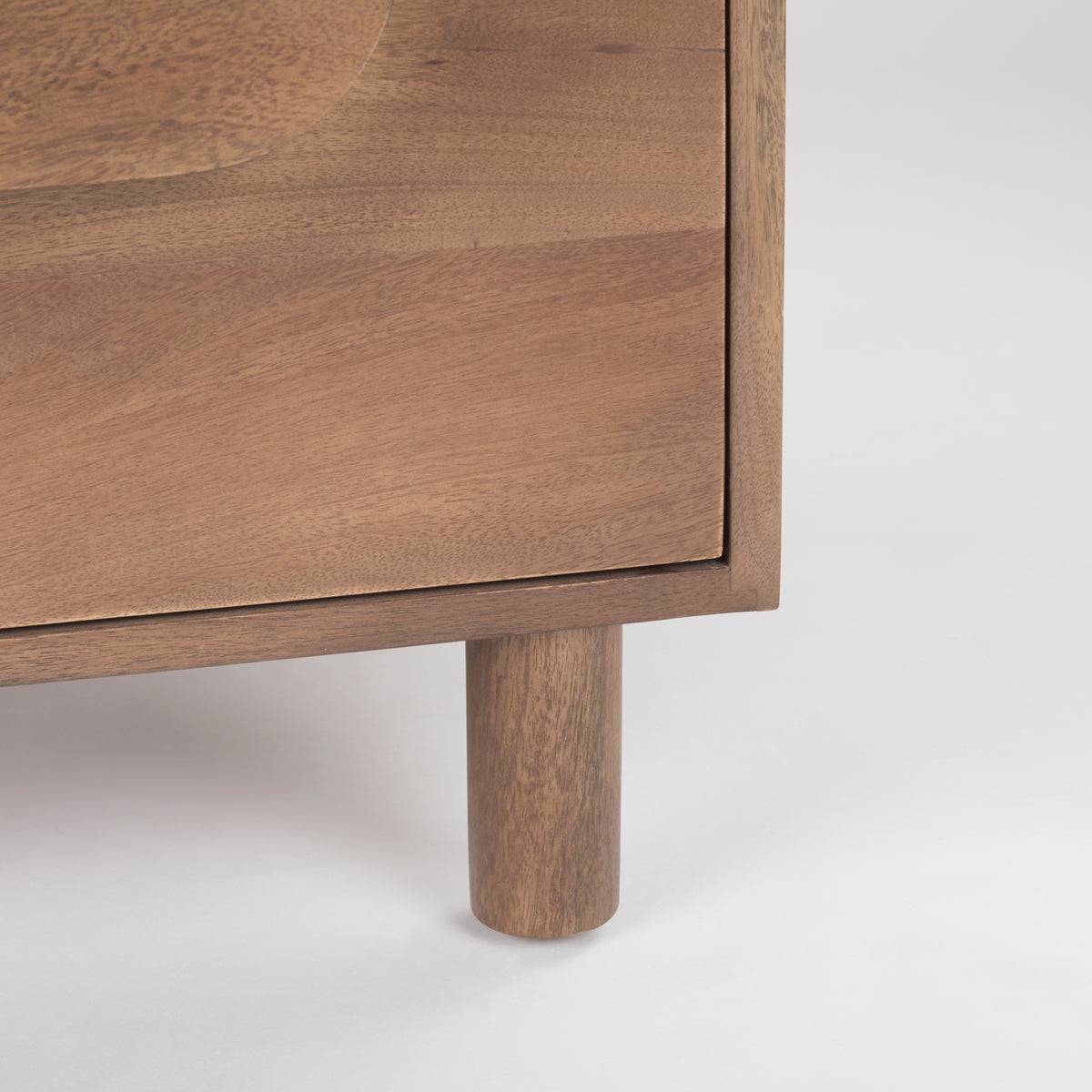Astrid Medium Brown Solid Wood 3 Drawer Cabinet