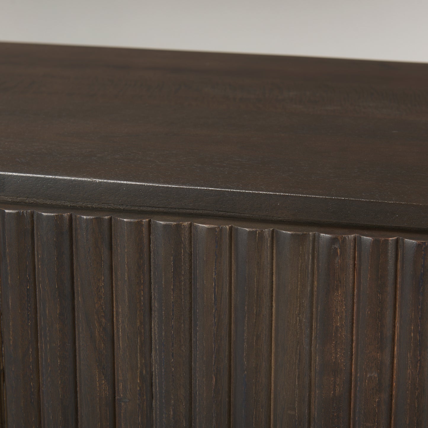 Terra Dark Brown Wood Fluted Sideboard for a Stylish and Elegant Storage Solution