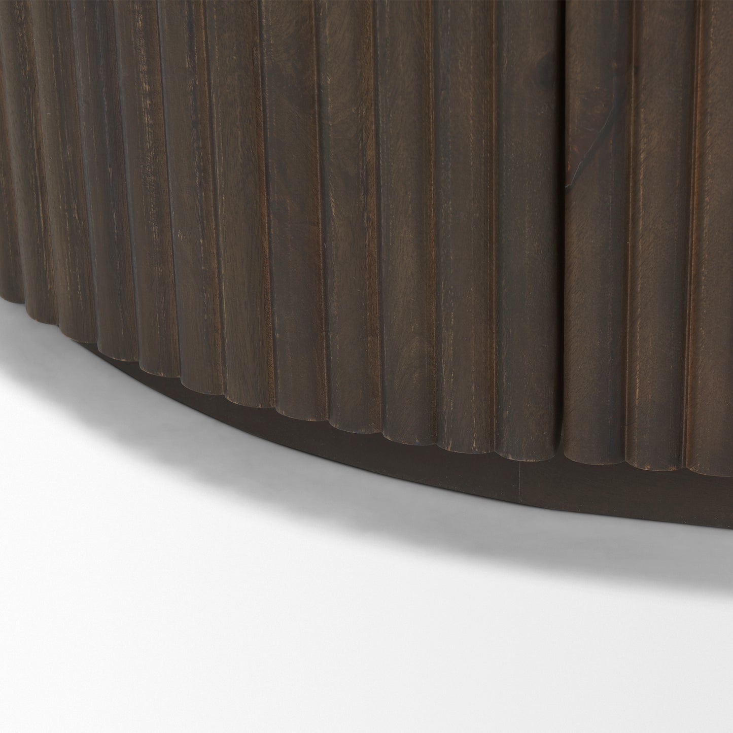 Terra Dark Brown Wood Fluted Sideboard for a Stylish and Elegant Storage Solution