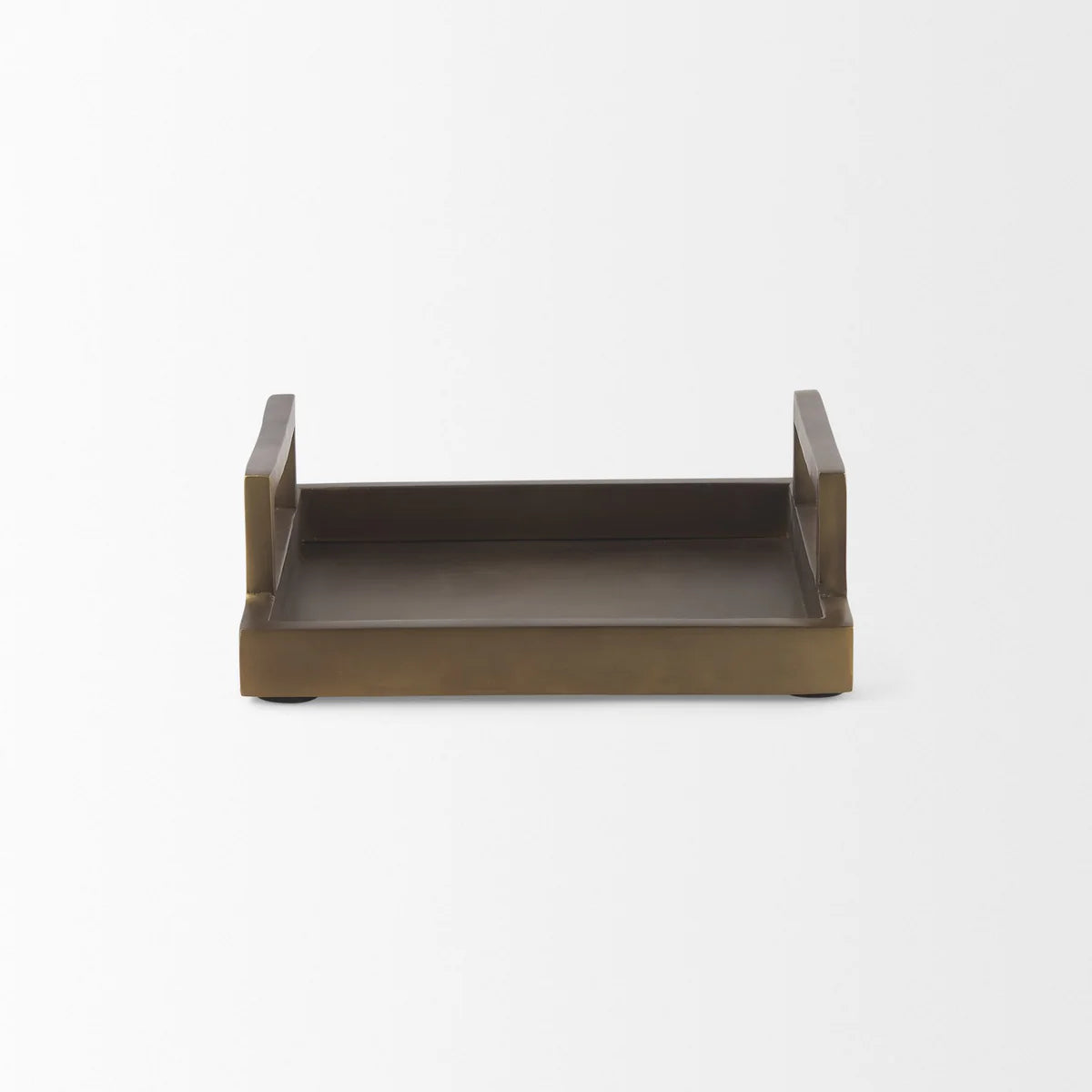 Shay Aluminium Tray - Small Gold Finish – Elegant Decorative Serving Tray for Modern Home Accents