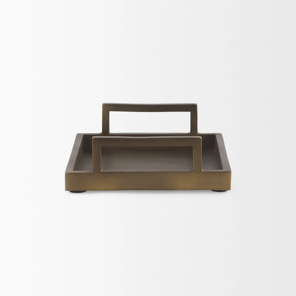 Shay Aluminium Tray - Small Gold Finish – Elegant Decorative Serving Tray for Modern Home Accents