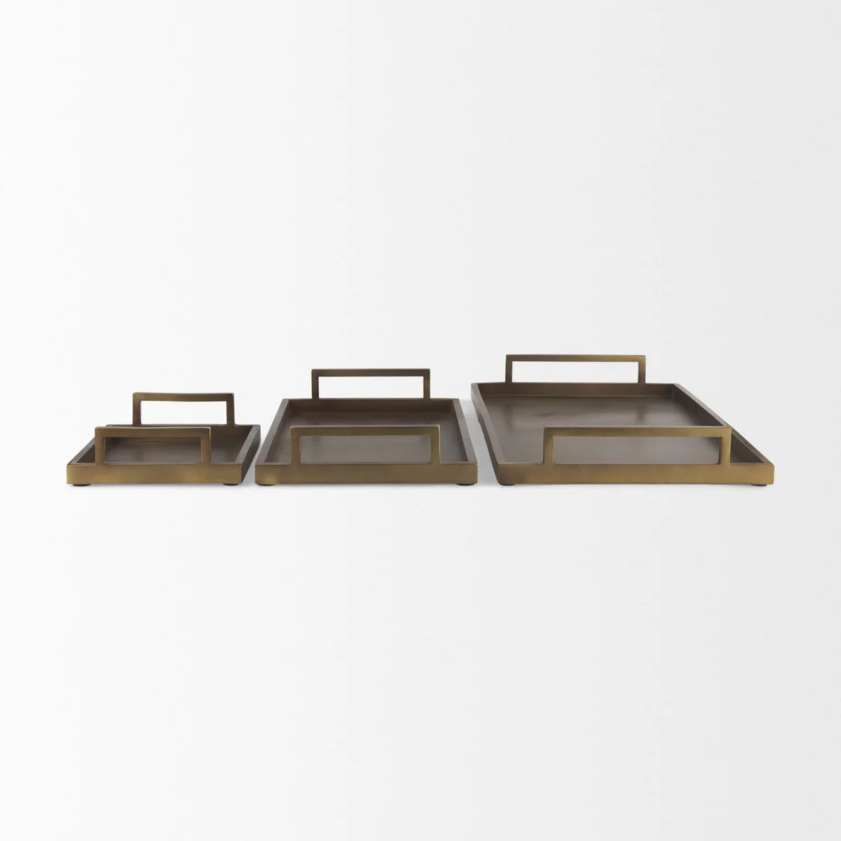 Shay Aluminium Tray - Small Gold Finish – Elegant Decorative Serving Tray for Modern Home Accents