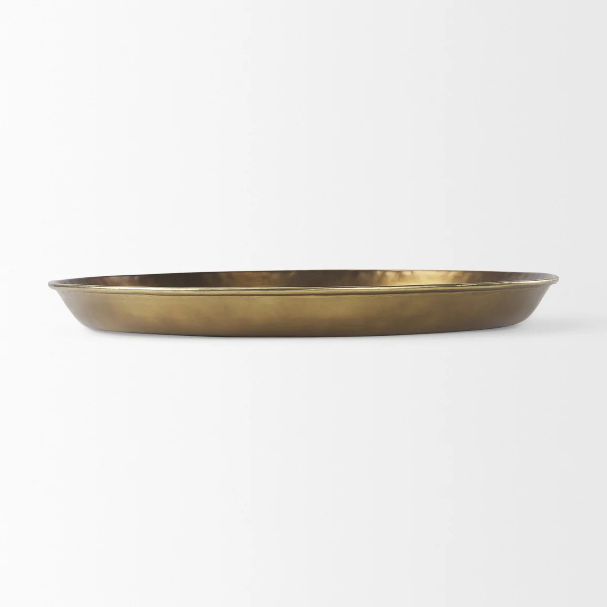Eagan Burnished Brass Tray - 24" Decorative Display for Mementos & Accessories, Stylish & Versatile