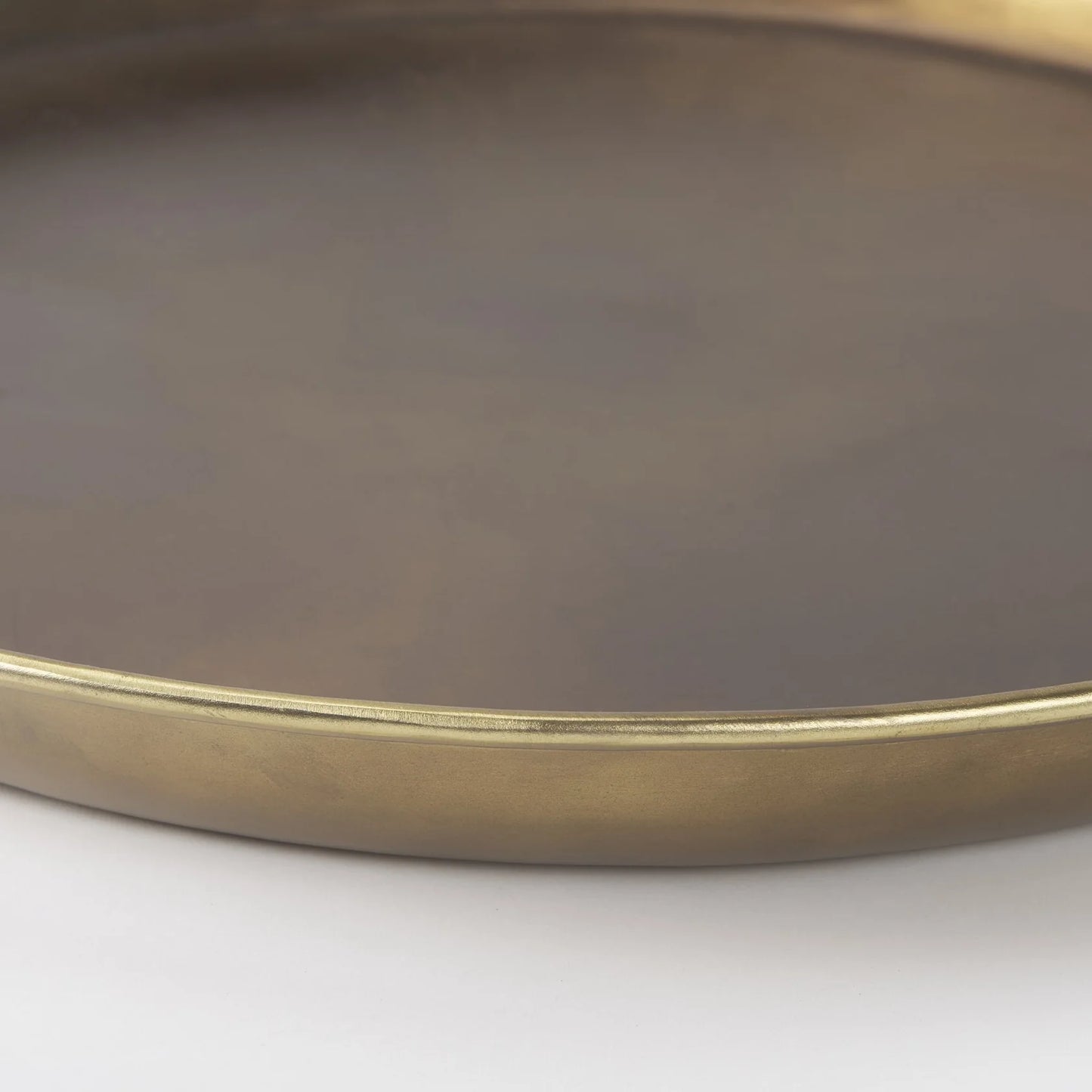 Eagan Burnished Brass Tray - 24" Decorative Display for Mementos & Accessories, Stylish & Versatile