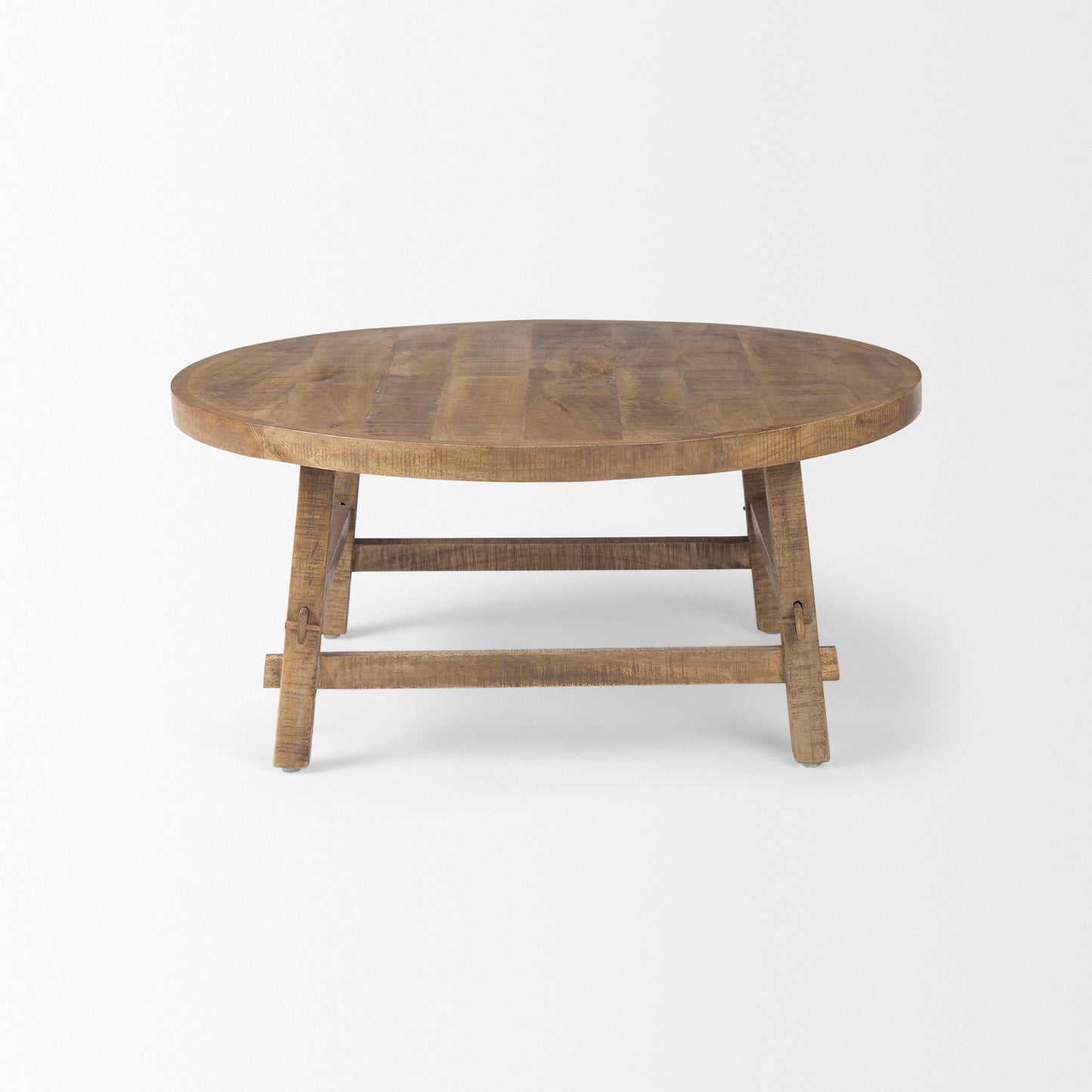Rosie Round Blonde Wood Coffee Table – Elegant & Modern Living Room Centerpiece