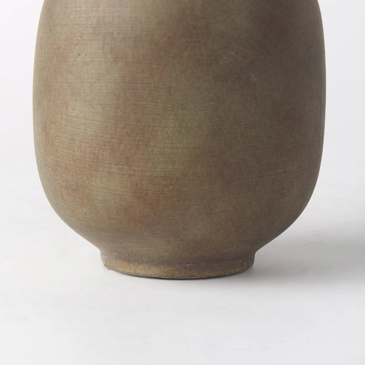 Rylee 7.7H Sculptural Medium Brown Ceramic Vase with Unique Brushed Rusty Finish for Home Décor