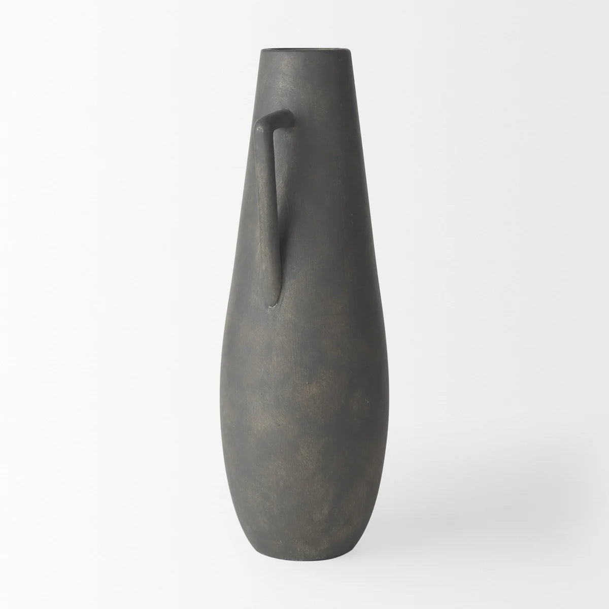 Kilian Tall Matte Brown-Gray Double Ear Vase - Elegant Contemporary Design for Modern Home Decor