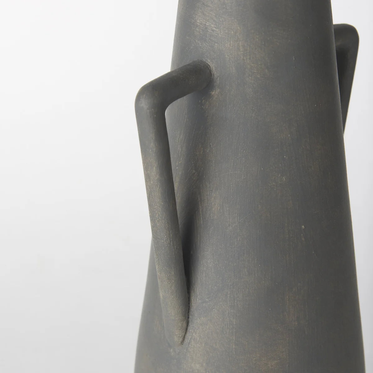 Kilian Tall Matte Brown-Gray Double Ear Vase - Elegant Contemporary Design for Modern Home Decor