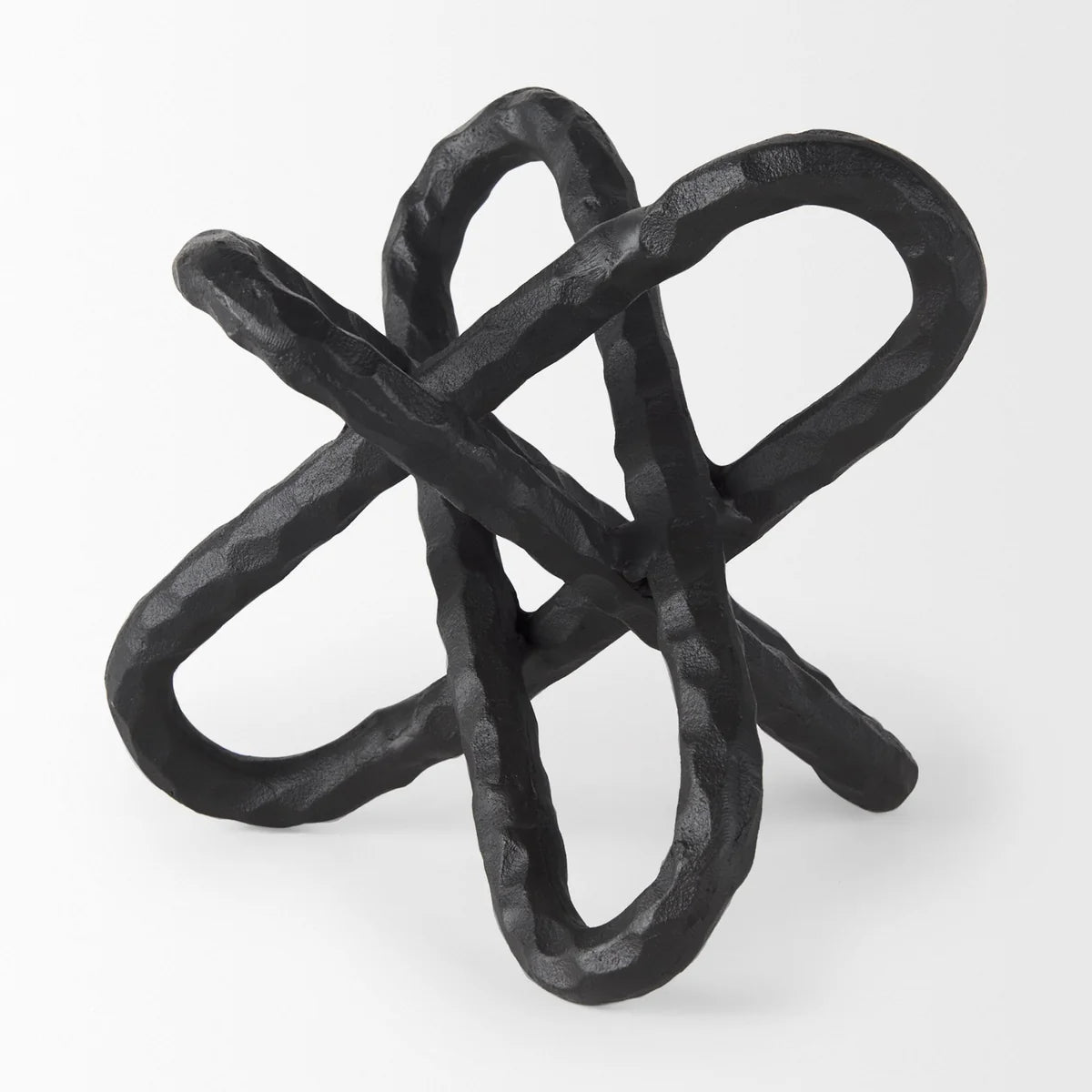 Wilhelm Industrial Black Metal Link Decor Object - Bold and Modern Statement Piece for Any Space