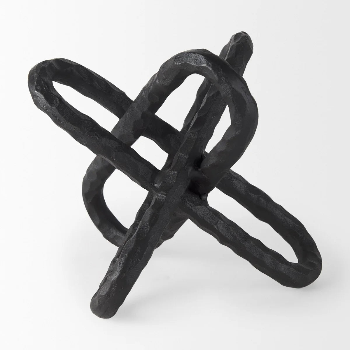 Wilhelm Industrial Black Metal Link Decor Object - Bold and Modern Statement Piece for Any Space