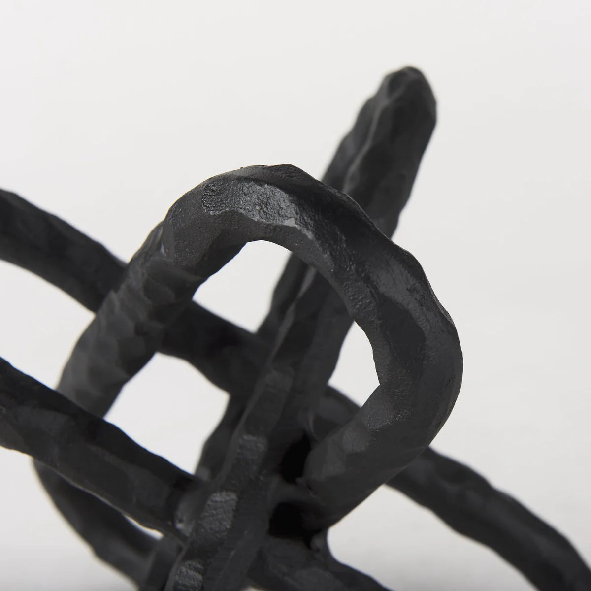 Wilhelm Industrial Black Metal Link Decor Object - Bold and Modern Statement Piece for Any Space