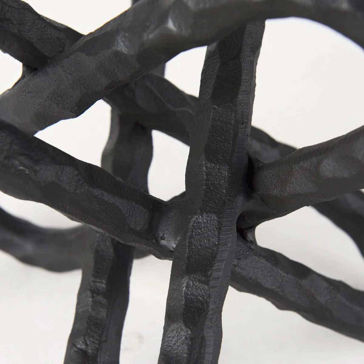 Wilhelm Industrial Black Metal Link Decor Object - Bold and Modern Statement Piece for Any Space