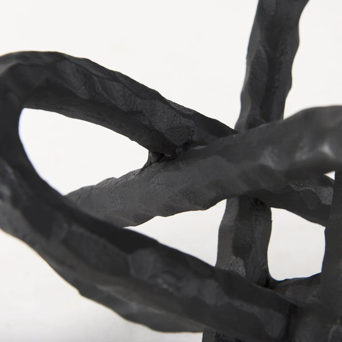 Wilhelm Industrial Black Metal Link Decor Object - Bold and Modern Statement Piece for Any Space