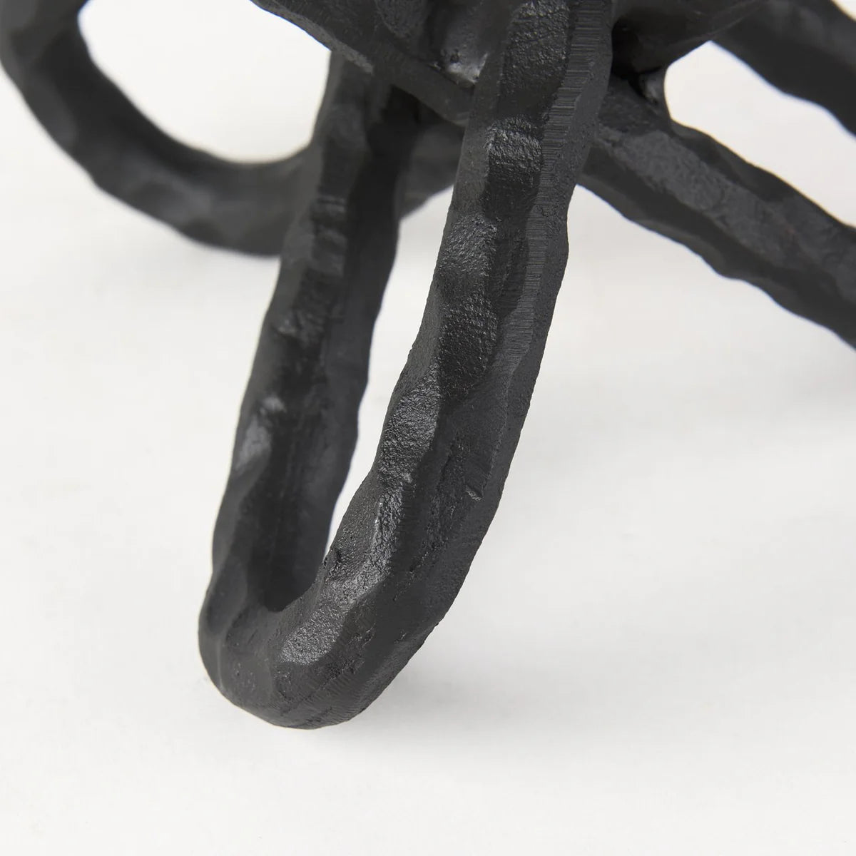 Wilhelm Industrial Black Metal Link Decor Object - Bold and Modern Statement Piece for Any Space