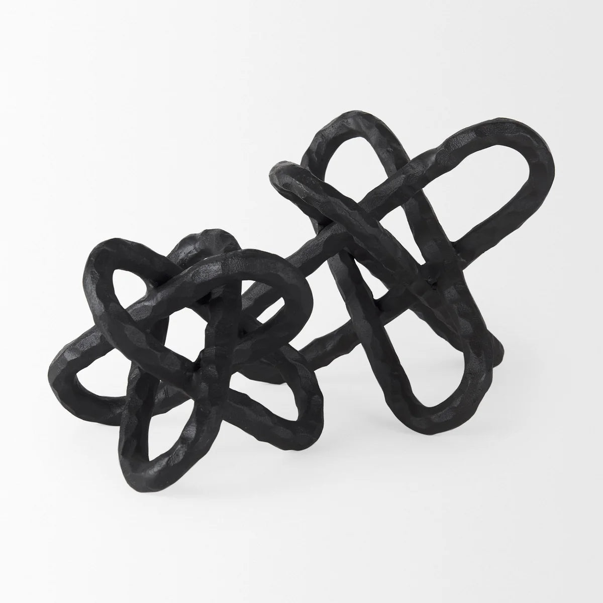 Wilhelm Industrial Black Metal Link Decor Object - Bold and Modern Statement Piece for Any Space