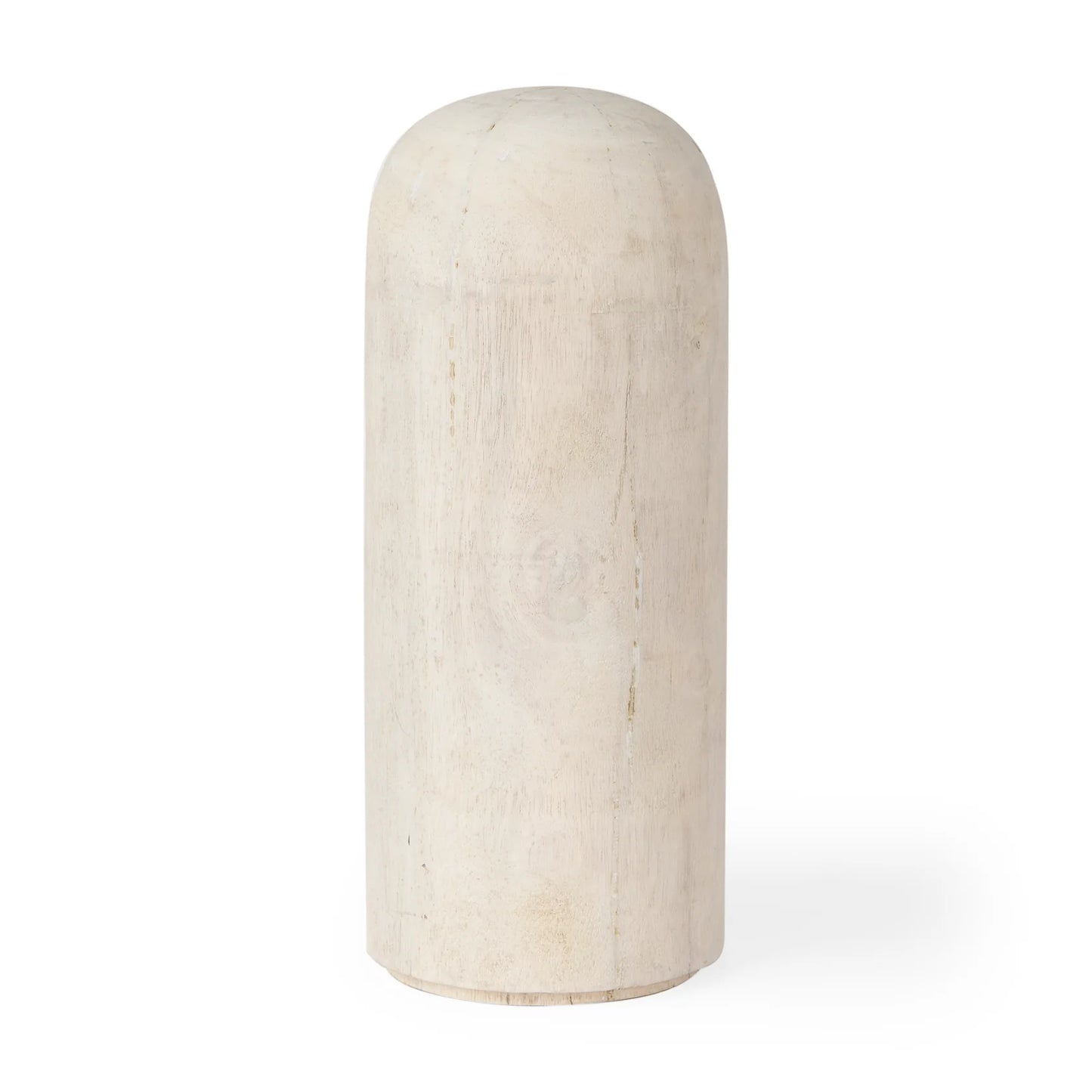 Knox Elegant White-Wash Wooden Decorative Tower - Stylish Home Accent for Modern Interiors