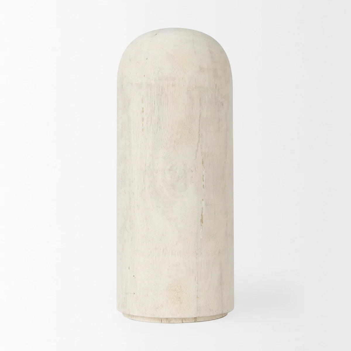 Knox Elegant White-Wash Wooden Decorative Tower - Stylish Home Accent for Modern Interiors
