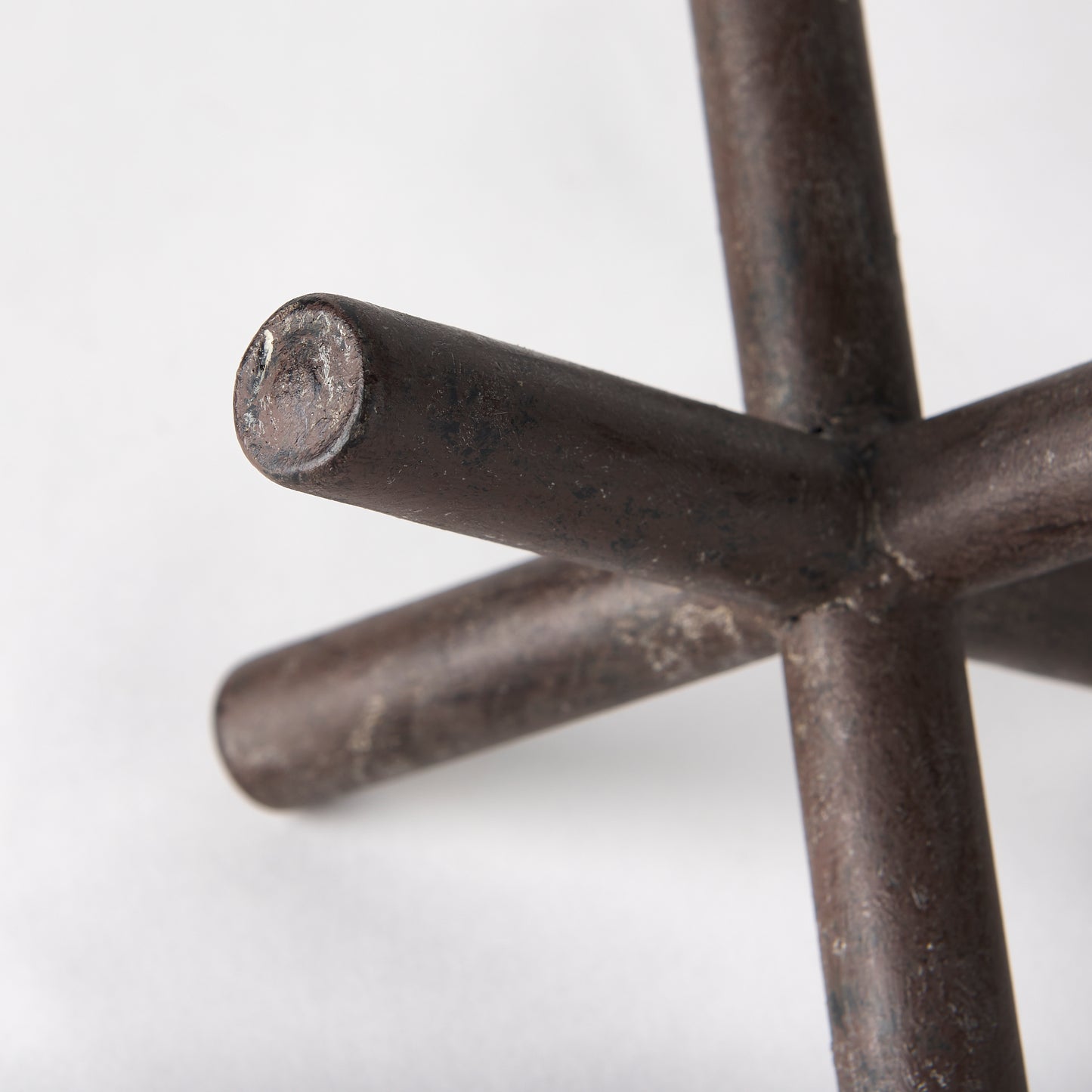 Astericks III Small 6L x 6W Brown Metal Decor Object - Stylish Minimalist Accent for Any Space