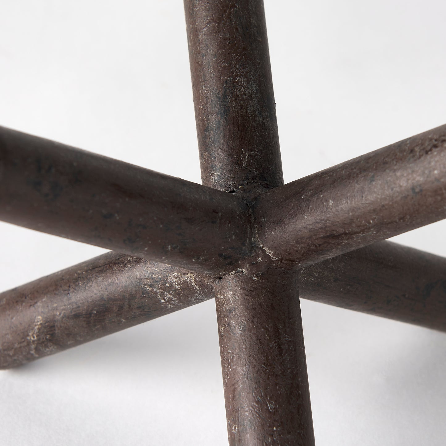 Astericks III Small 6L x 6W Brown Metal Decor Object - Stylish Minimalist Accent for Any Space
