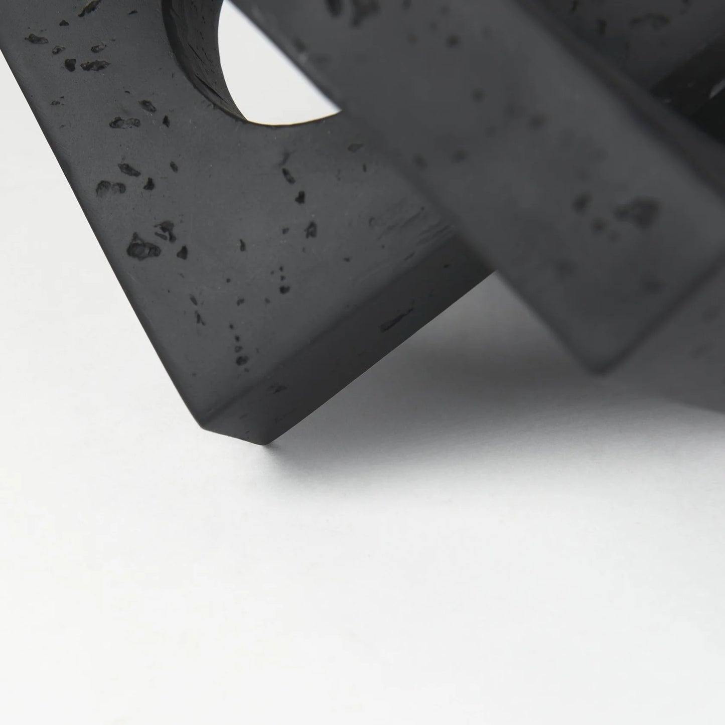 Linx Small Matte Black Resin Sculpture - Unique Decorative Object for Stylish Home Accents