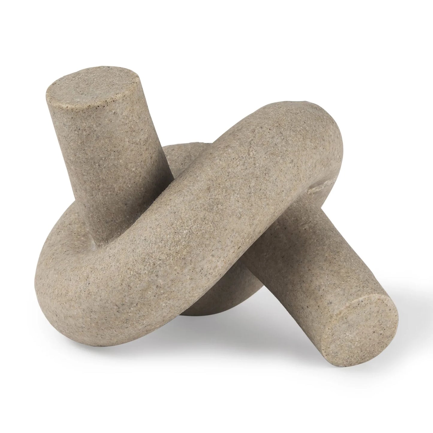 Otto Sandstone Resin Knot Sculpture - Unique Decorative Object for Textured Home Accents & Style