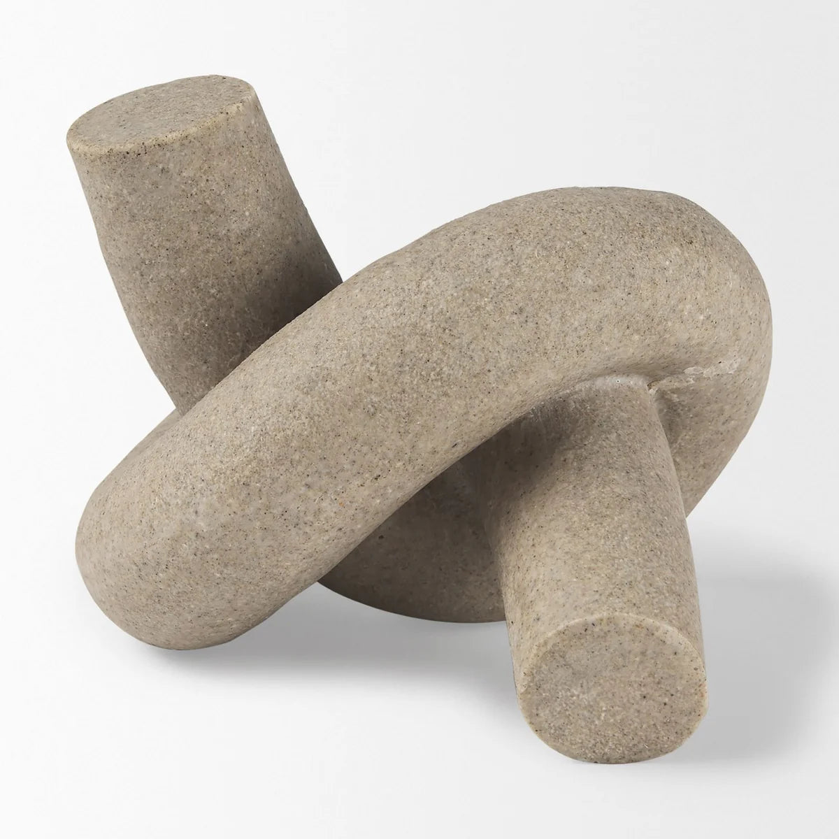 Otto Sandstone Resin Knot Sculpture - Unique Decorative Object for Textured Home Accents & Style