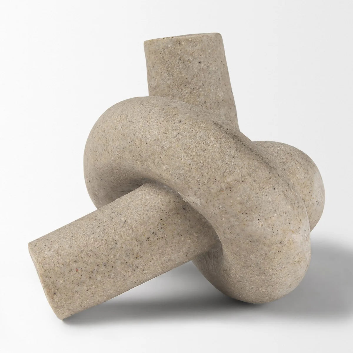 Otto Sandstone Resin Knot Sculpture - Unique Decorative Object for Textured Home Accents & Style