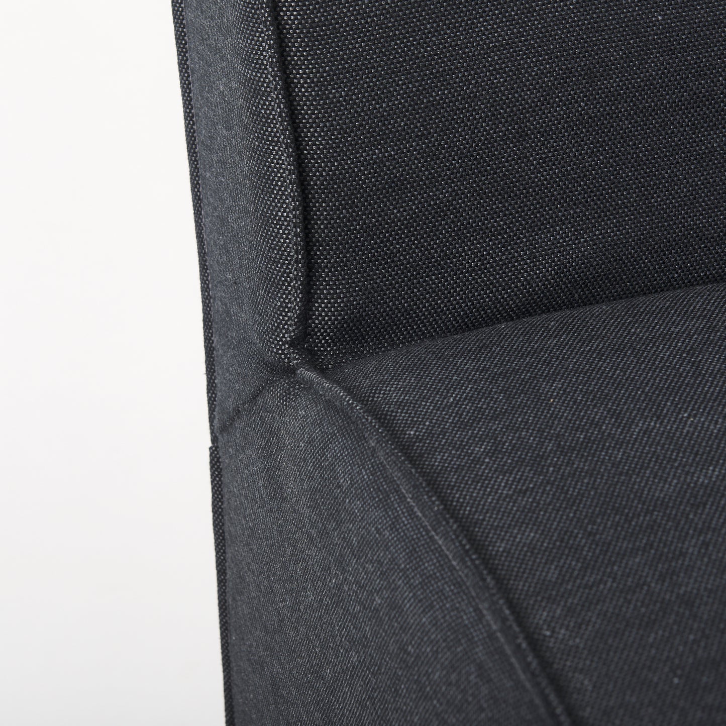 Damon Fully Upholstered Grey Fabric Dining Chair on Casters - Set of 2, Stylish and Versatile Seating