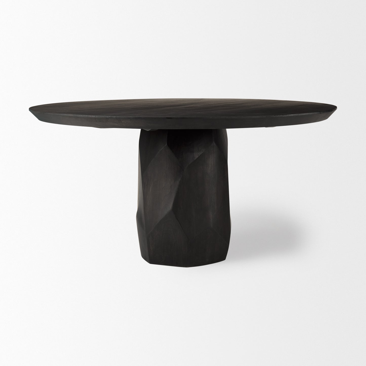 Fitzgerald 60" Round Brown Solid Wood Top and Base Dining Table for a Classic and Elegant Dining Experience
