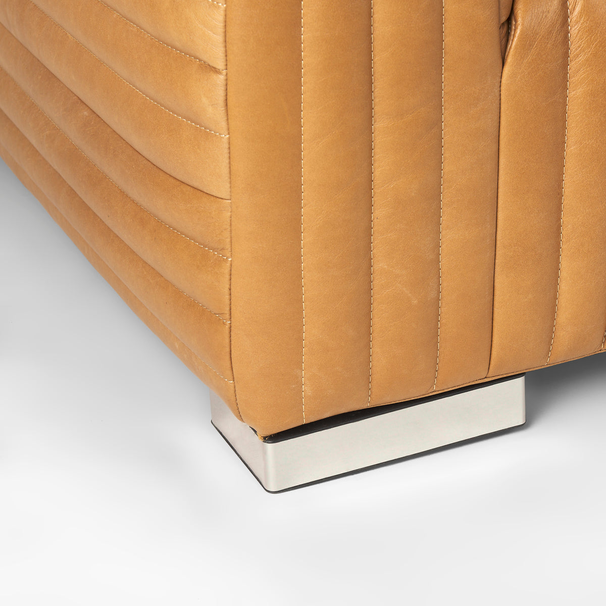 Ricciardo Cognac Leather Upholstered Arm Chair