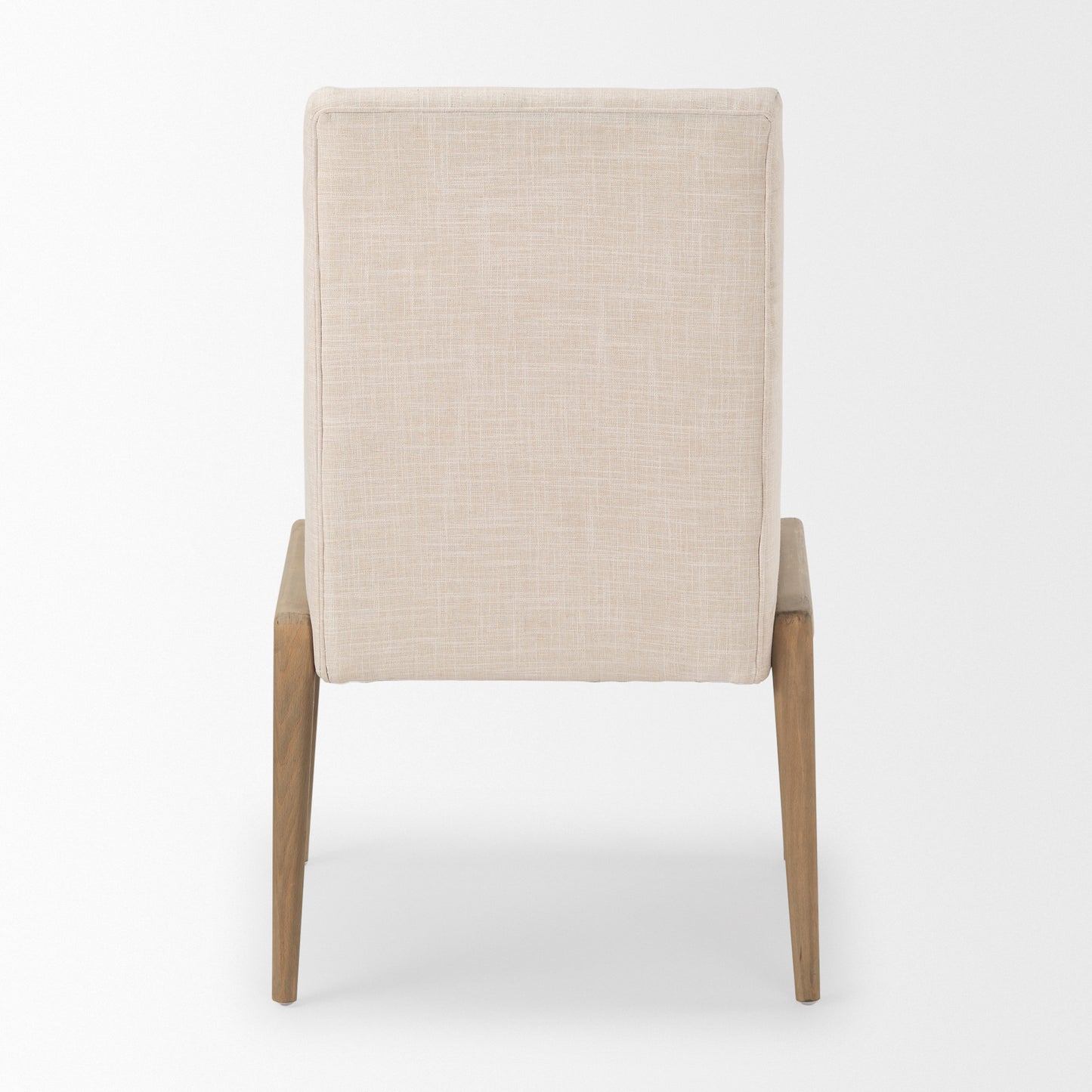 Palisades Cream Upholstered Armless Dining Chair with Solid Wood Frame - Set of 2