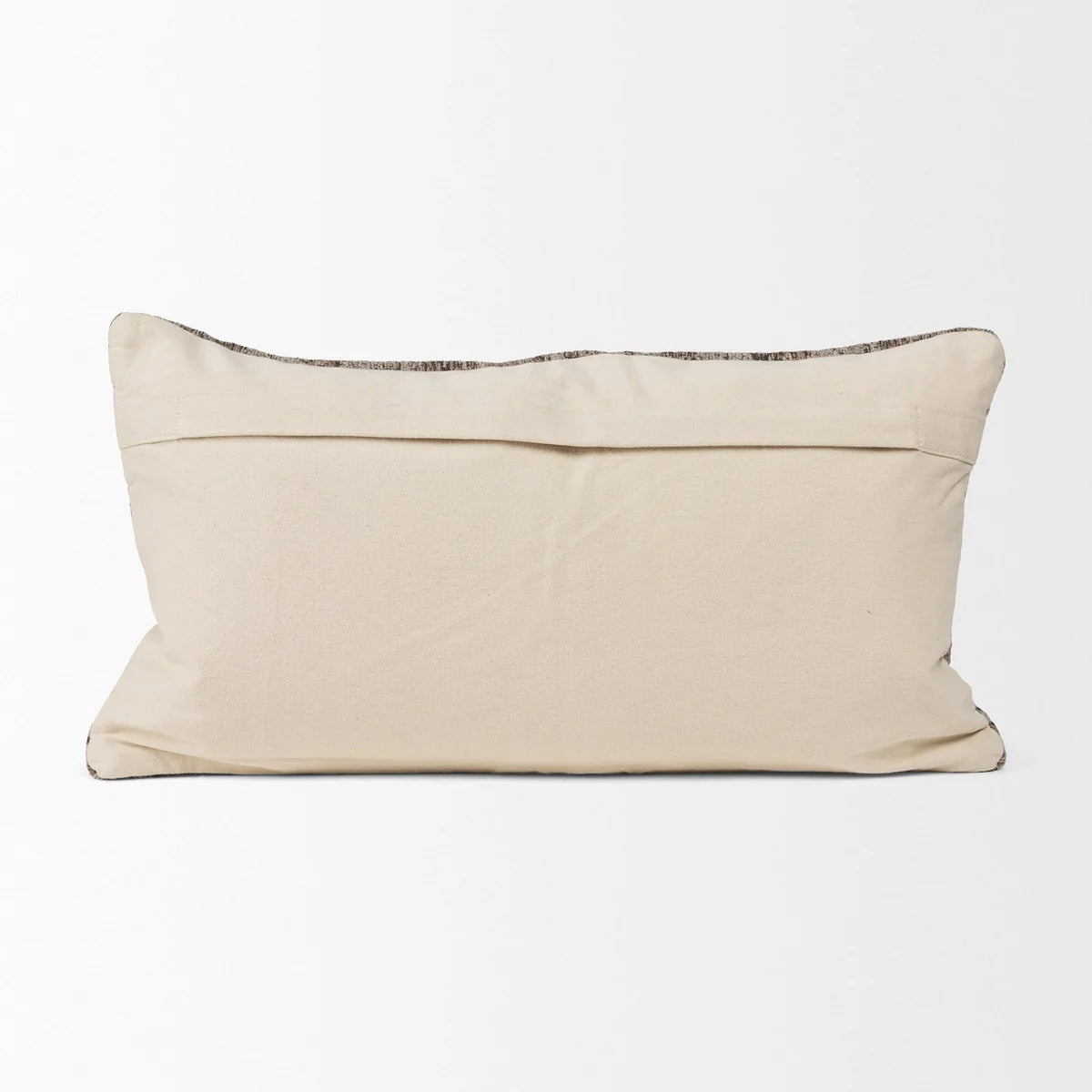Khloe Taupe Lumbar Pillow Cover β Antique Rug-Style Chic with Jacquard Woven Cotton Chenille Design