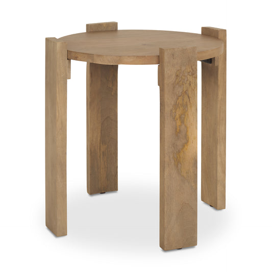 Evelyn Light Brown Side Table β Round Accent Table for Modern Spaces