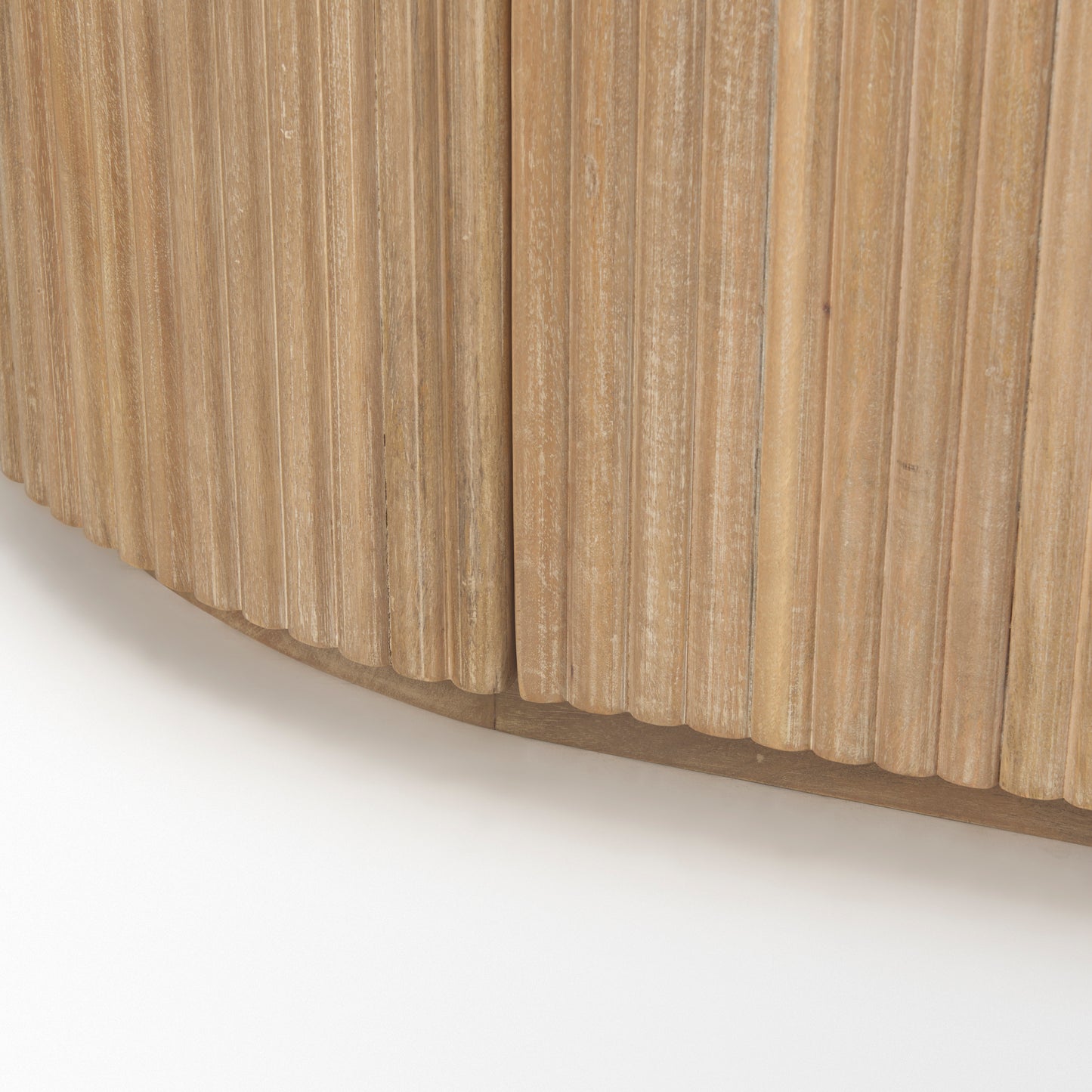 Terra Light Brown Wood Fluted Sideboard for a Stylish and Contemporary Storage Solution