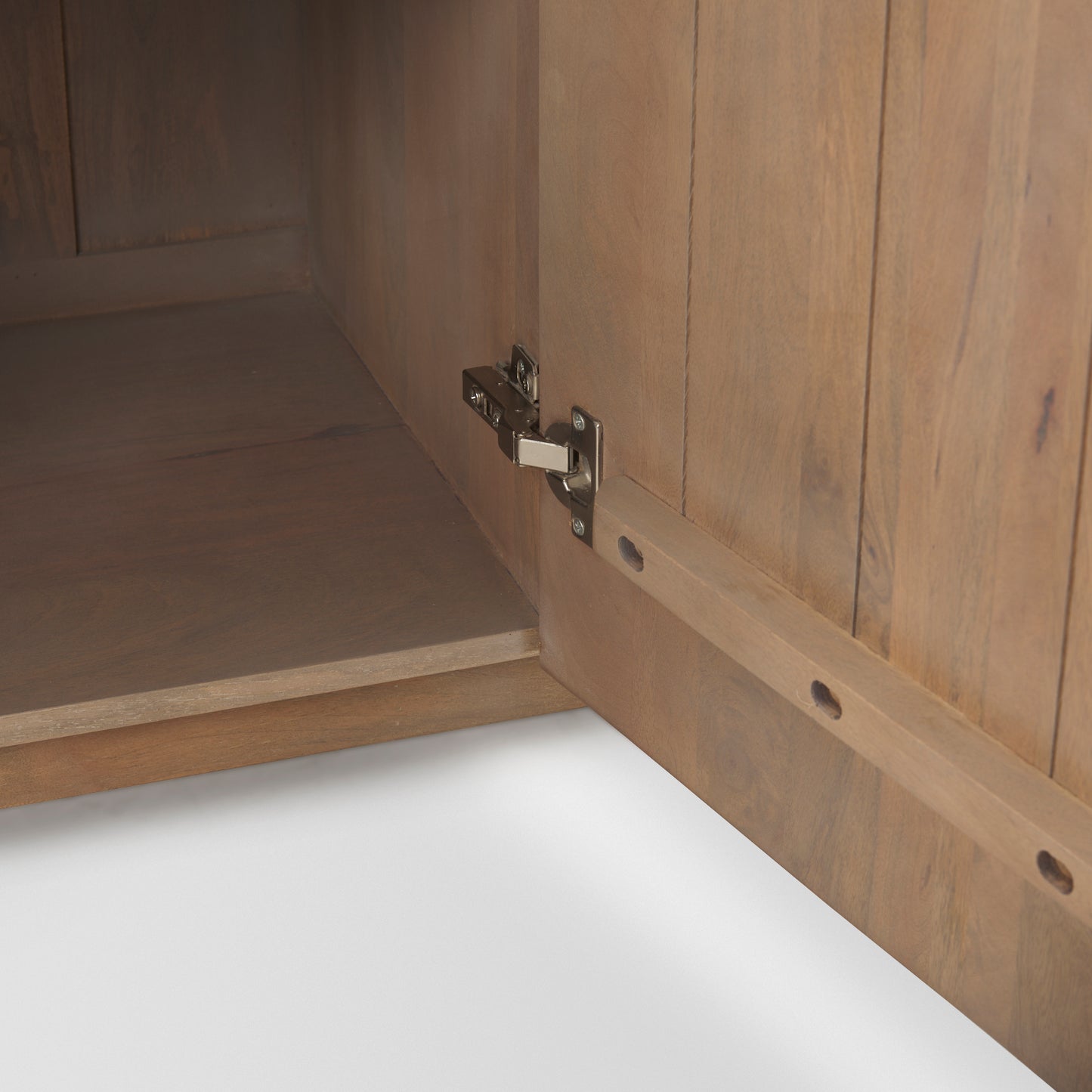 Terra Light Brown Wood Fluted Sideboard for a Stylish and Contemporary Storage Solution