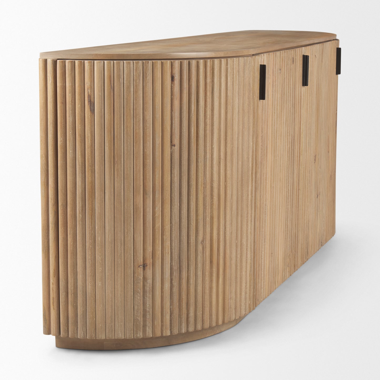 Terra Light Brown Wood Fluted Sideboard for a Stylish and Contemporary Storage Solution