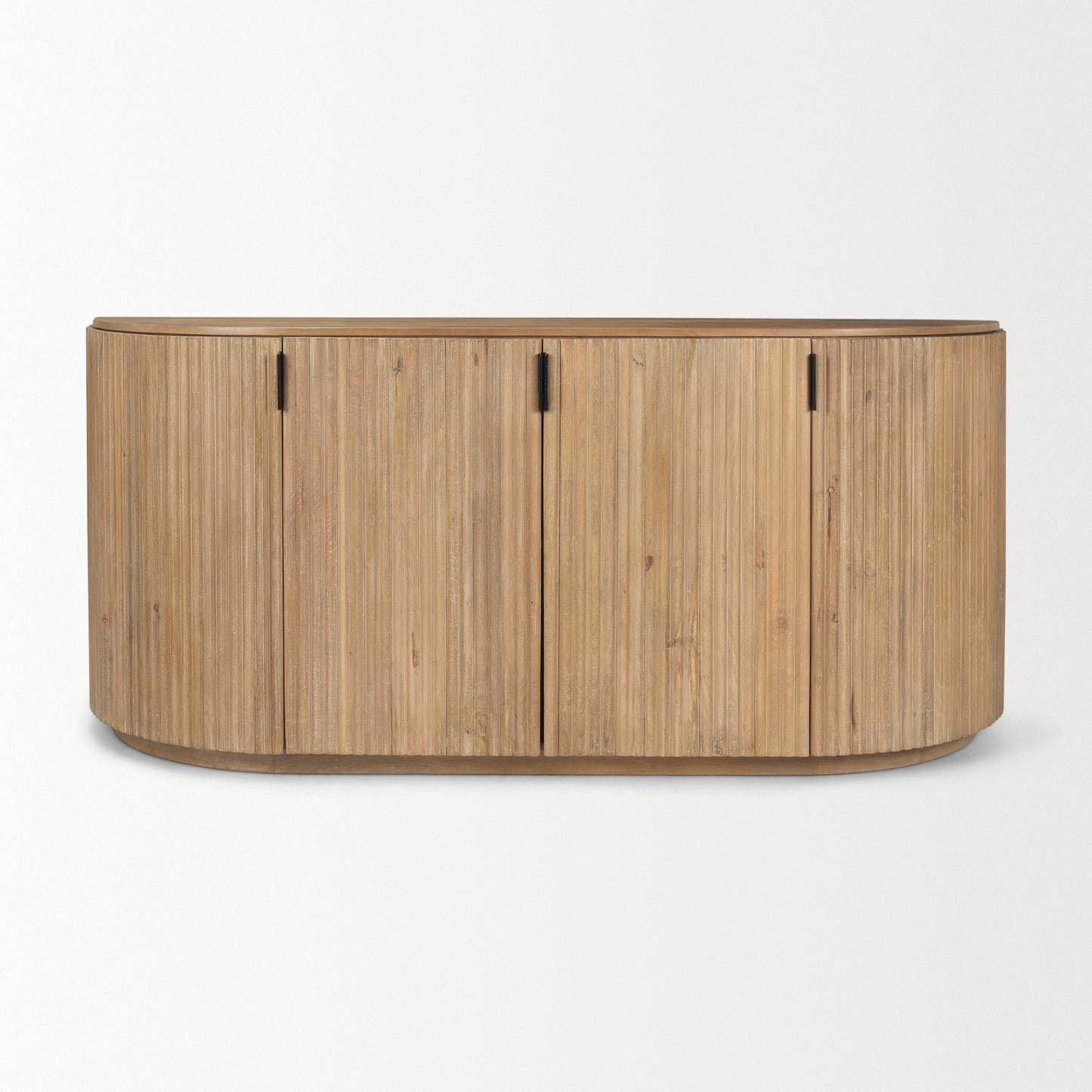 Terra Light Brown Wood Fluted Sideboard for a Stylish and Contemporary Storage Solution
