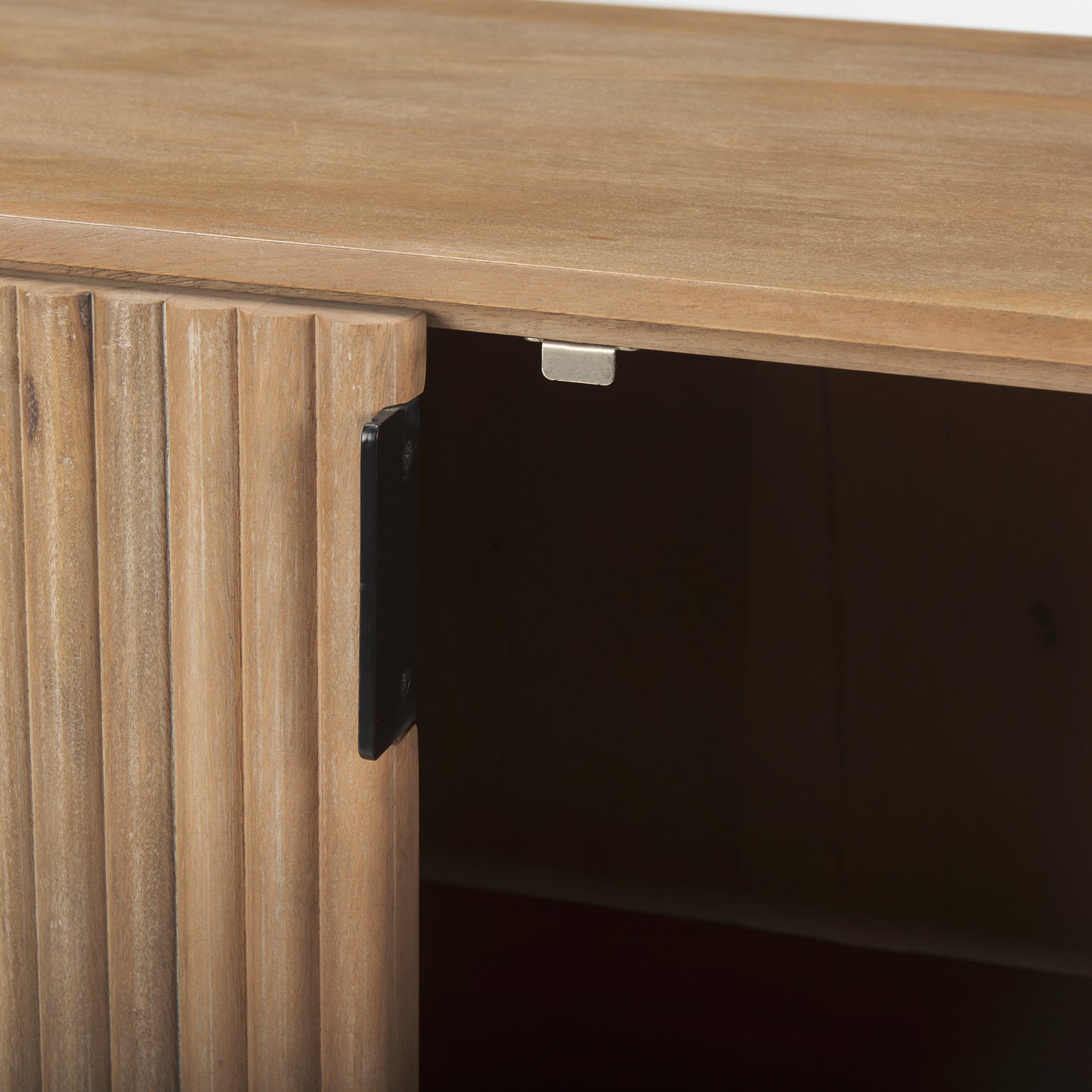 Terra Light Brown Wood Fluted Sideboard for a Stylish and Contemporary Storage Solution