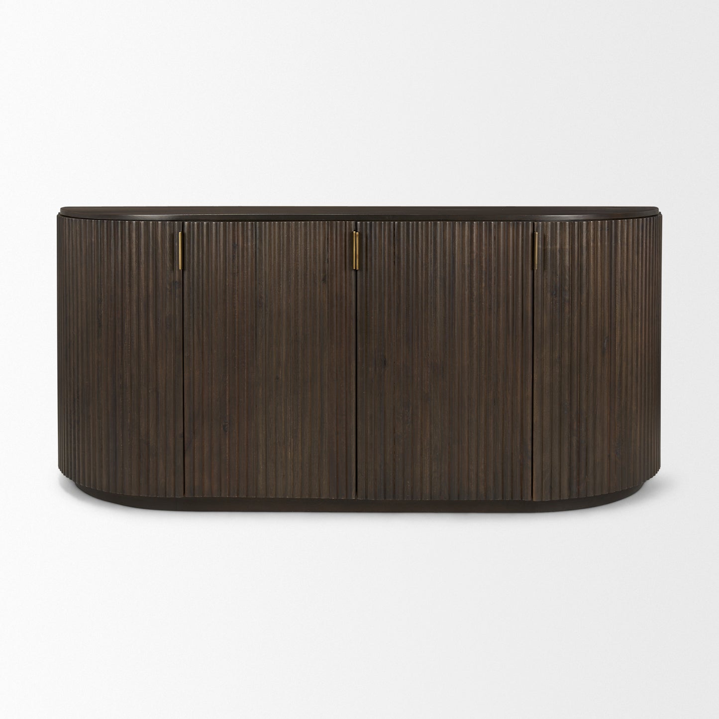 Terra Dark Brown Wood Fluted Sideboard for a Stylish and Elegant Storage Solution