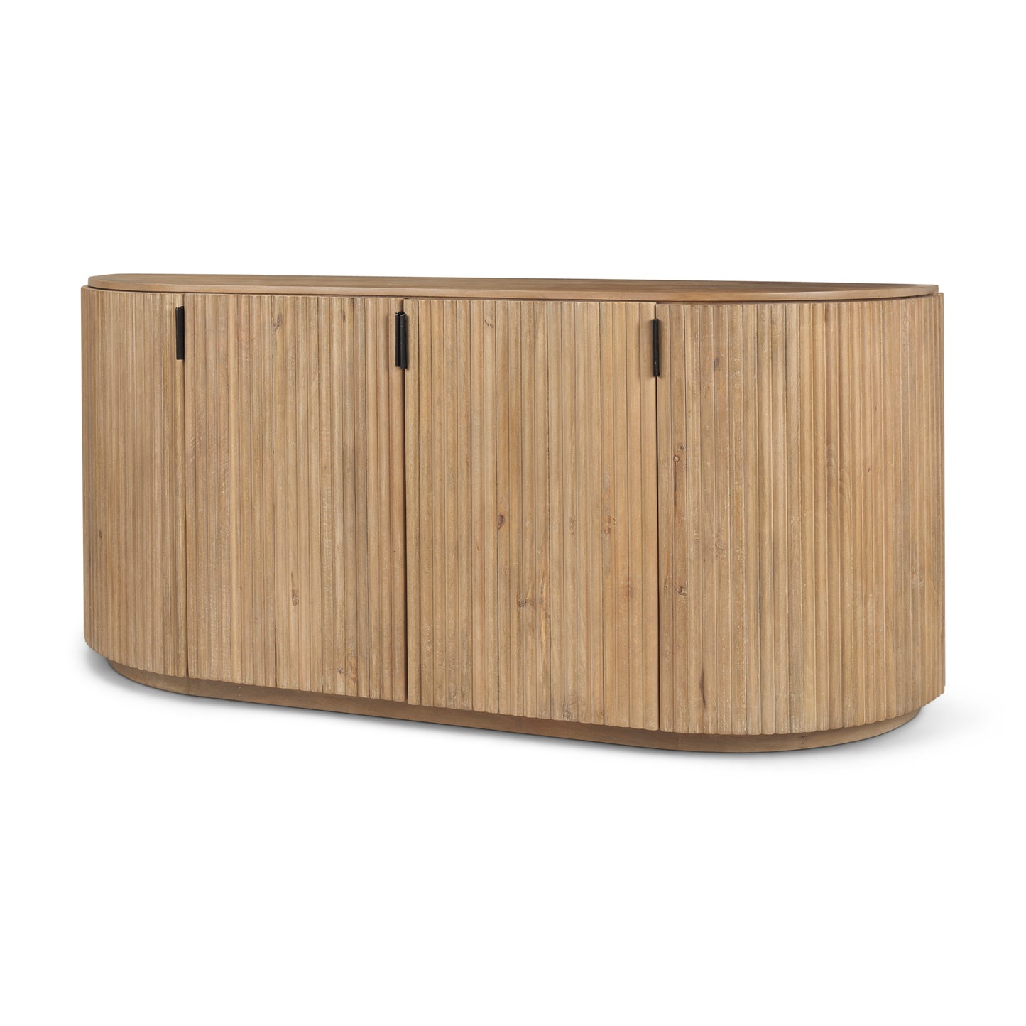 Terra Light Brown Wood Fluted Sideboard for a Stylish and Contemporary Storage Solution