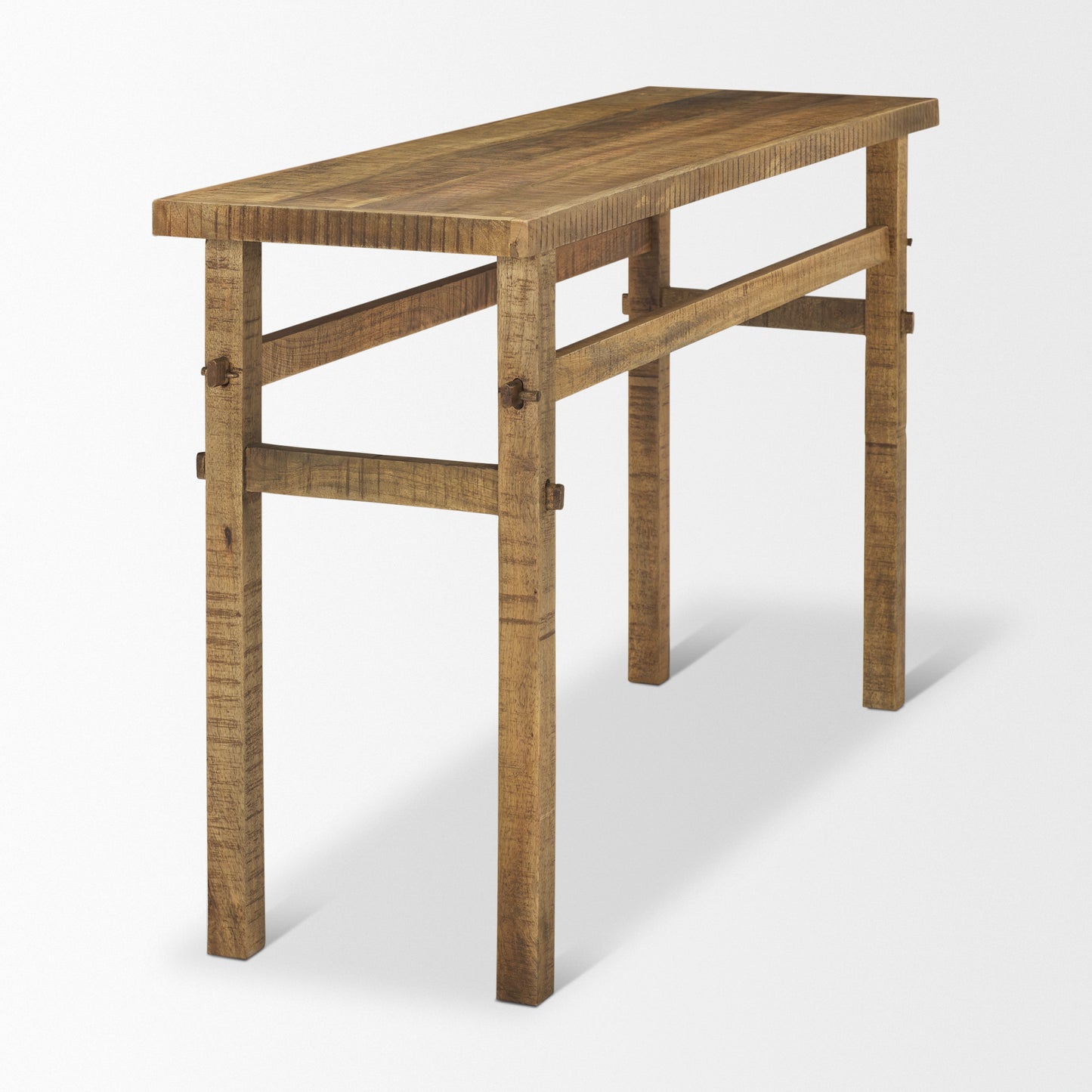 Rosie Small Brown Wood Console Table - Charming Design for Cozy Entryways and Versatile Decor