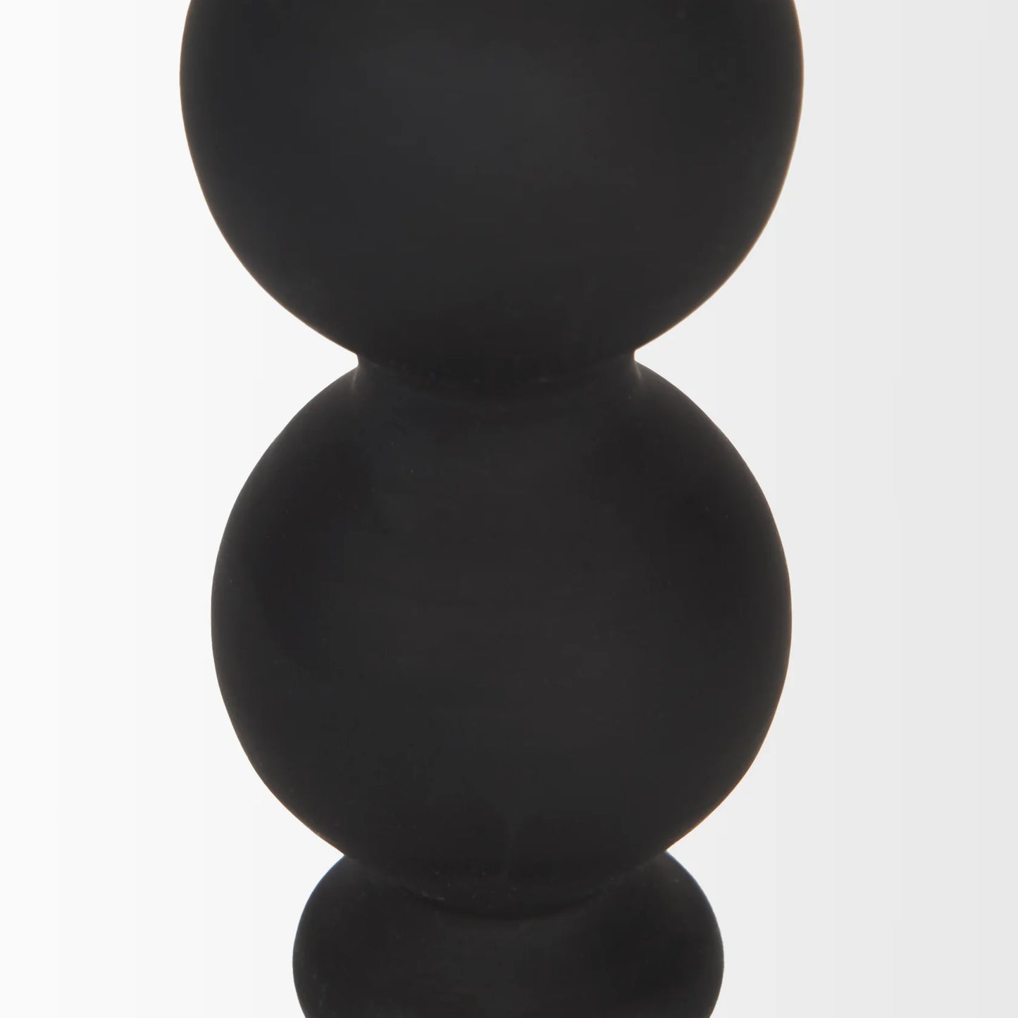 Haute Small Matte Black Blown Glass Candlestick Holder β Elegant Home Decor for Modern Spaces