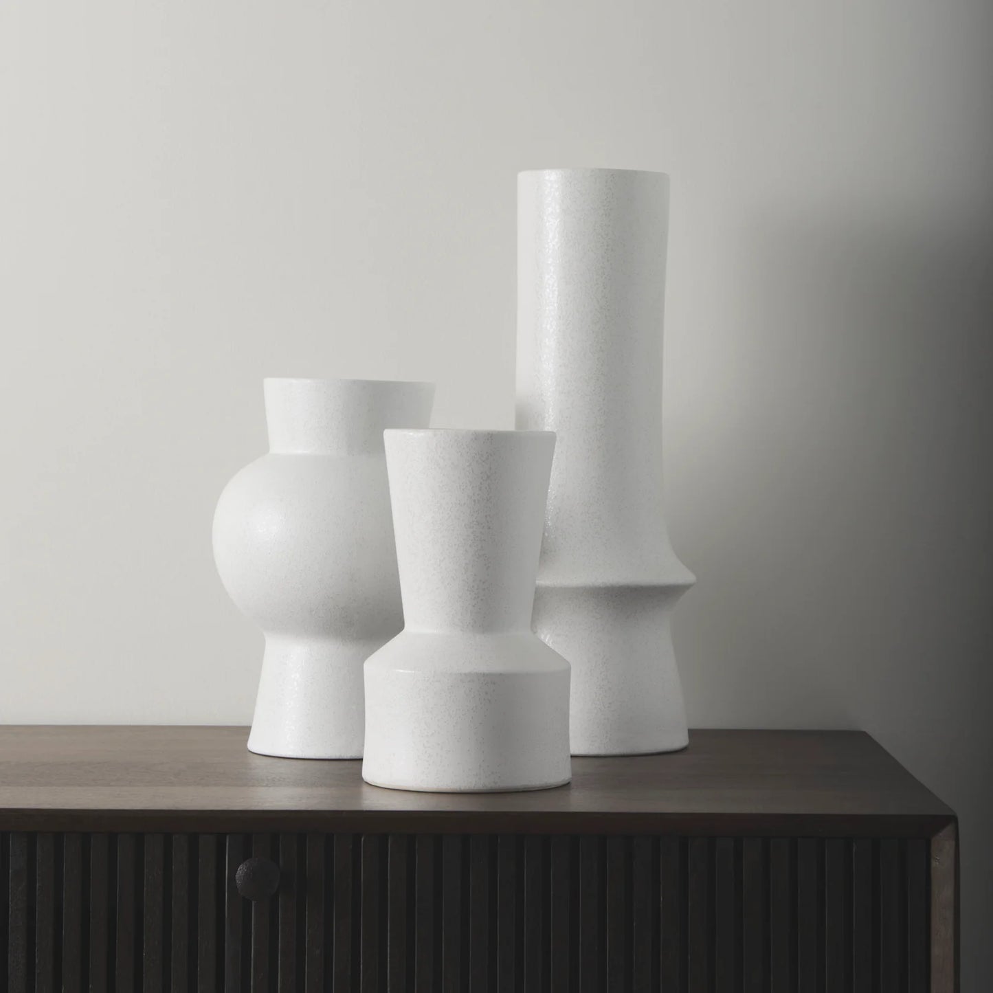 Laforge 9.4H Elegant Small White Ceramic Vase – Perfect for Fresh Flowers and Modern Décor Accents
